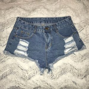 Denim shorts
